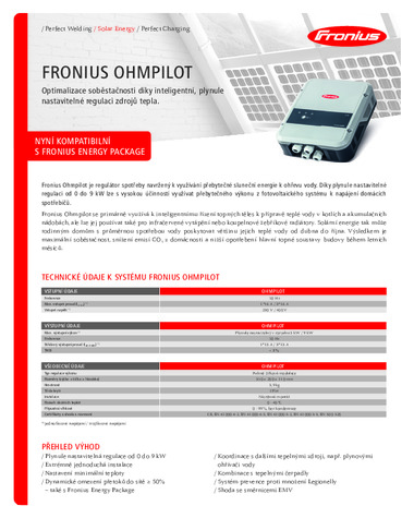 Brožura Fronius Ohmpilot